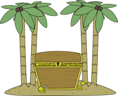 treasure-chest-with-gold-on-island